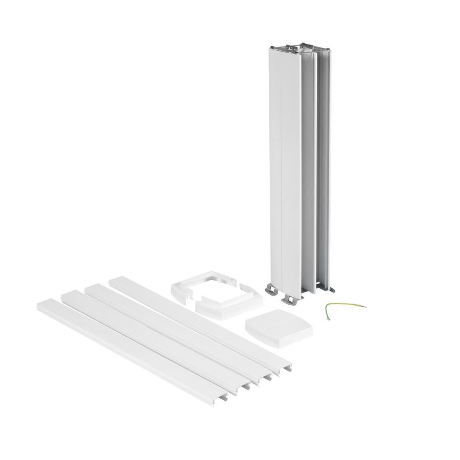 Energiezuil 4 compartiment 45mm 0,68M wit