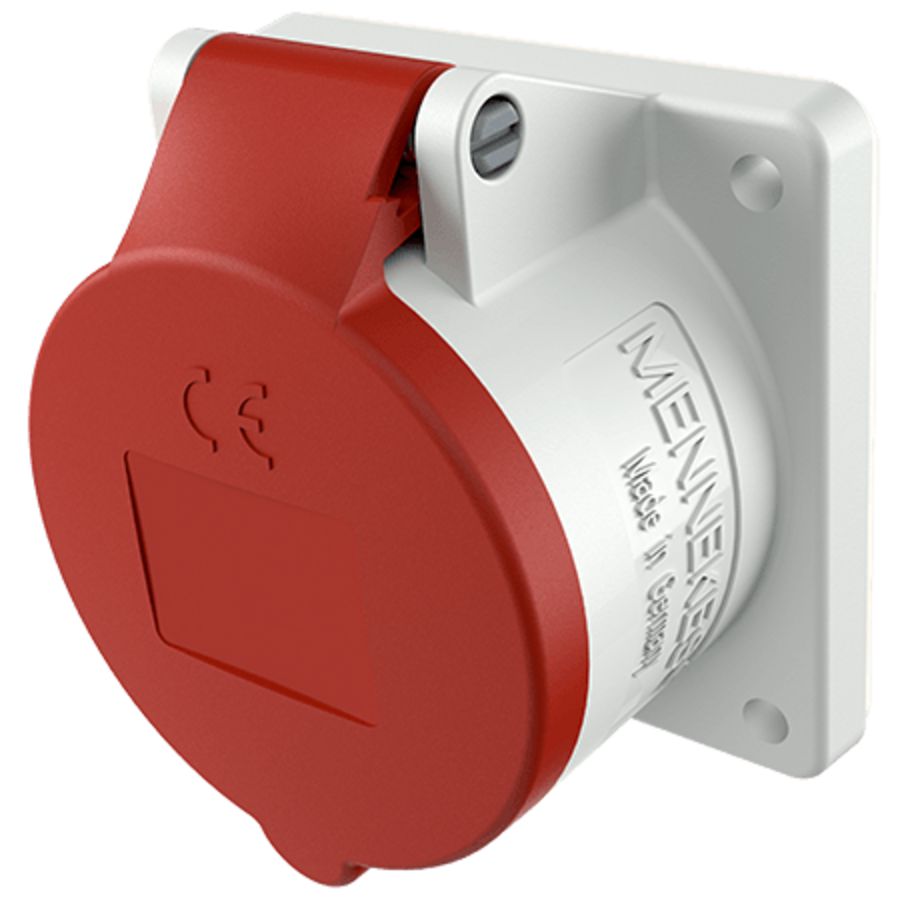 Inbouwwandcontactdoos 32A 4-polig  6H 400V IP44