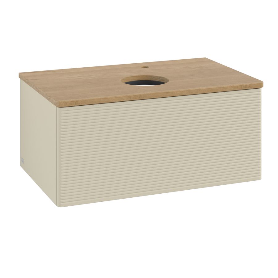 Wastafelonderkast Antao 800x360x500mm S.Grey Matt Lacquer L30151HJ