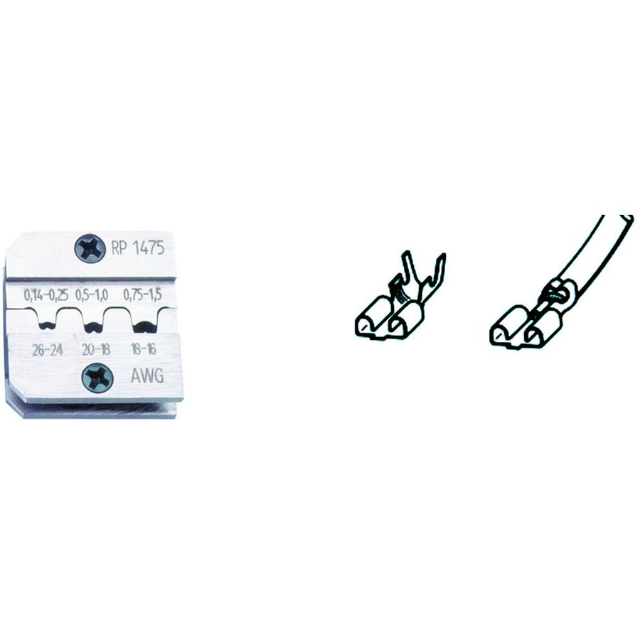 Matrijs voor het krimpen geisol. kabelschoenen 0,14-0,75mm²