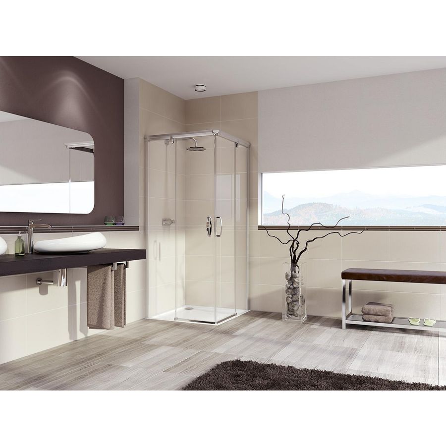 Hoekinstap Aura E 960-980x2000mm chroom lk helder AP 2xdraaideur