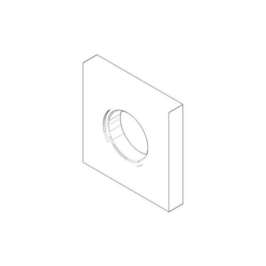 Rozet 55x55x9x25,2mm chr