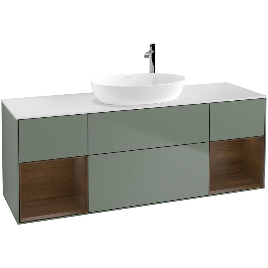Wastafelonderkast Finion 1600x603x501mm Olive Matt Lacquer G981GNGM