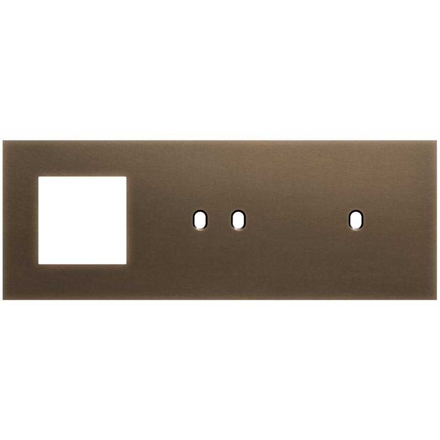 3-voudige afdekplaat horizontaal 71mm centerafstand voor een 45x45mm