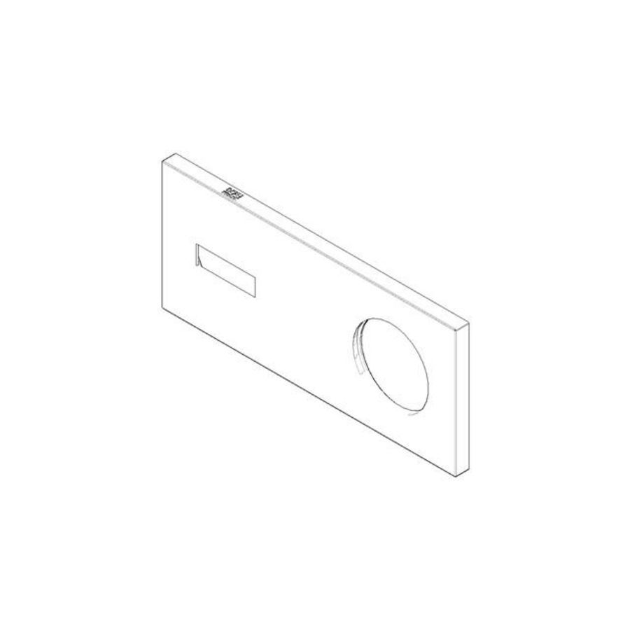 Afdekplaat Wand 178x78x8,50mm chr