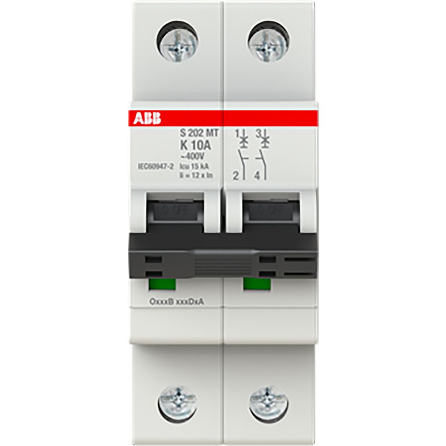 Installatieautomaat S200MT 2P K10 10kA Tractie