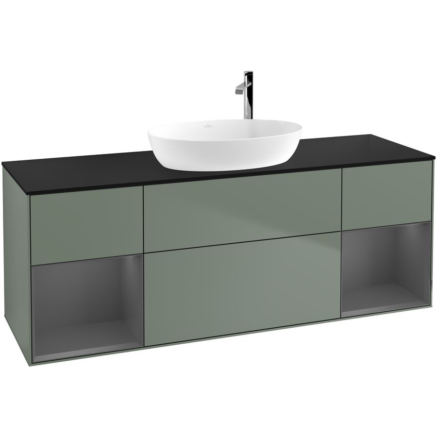 Wastafelonderkast Finion 1600x603x501mm Olive Matt Lacquer G982GKGM