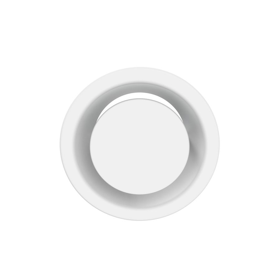 Ventilatieventiel afvoer 100mm EFF-100-SW plaatstaal wit RAL9003