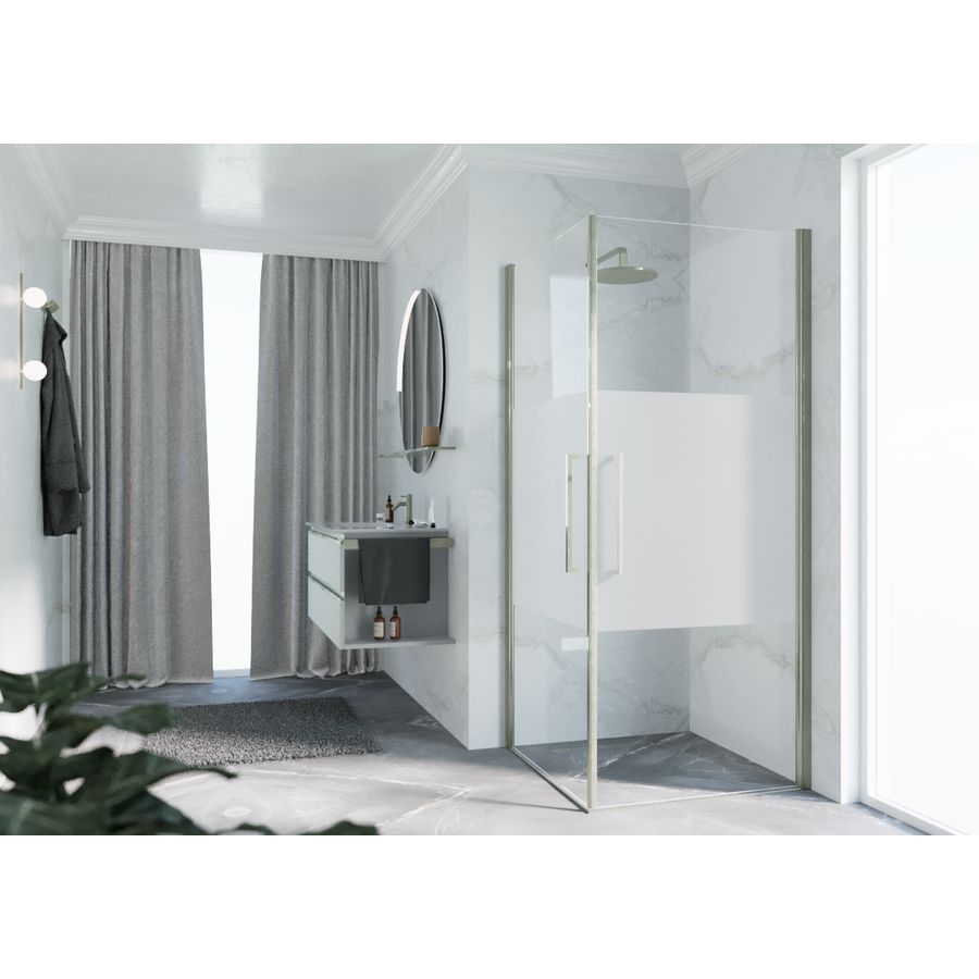 Hoekin. Young Plus 2G 101 VeR101-103Cm Satin Motief Rvs-Look