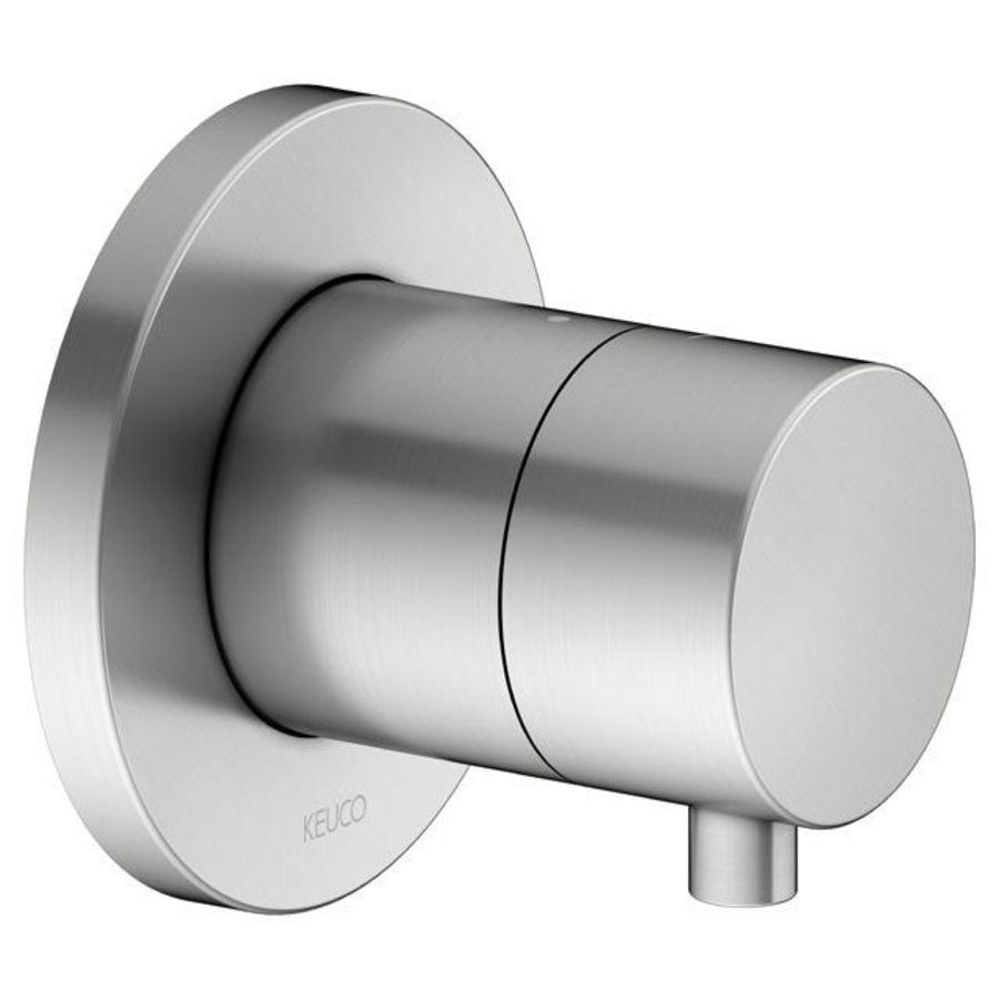 Stopkraan DN15 IXMO Comfort/rozet rond roestvrij staal finis