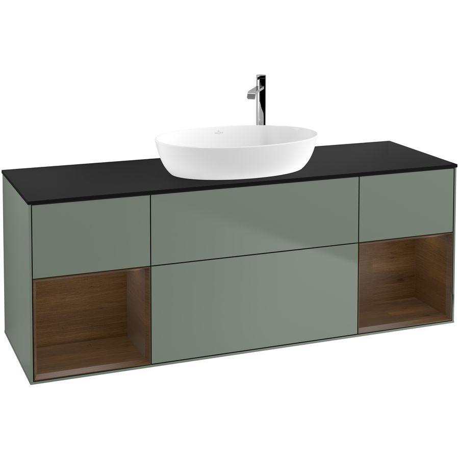 Wastafelonderkast Finion 1600x603x501mm Olive Matt Lacquer G982GNGM