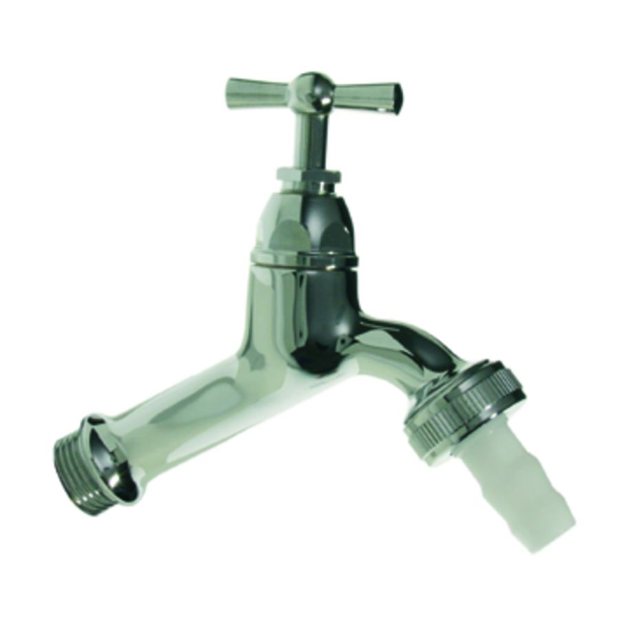 Tapkraan 3/4" chroom T2120 m. kruk/slangkoppeling 3/4"