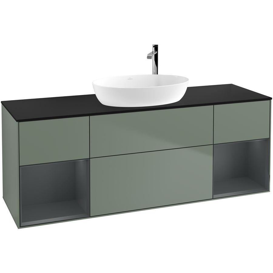 Wastafelonderkast Finion 1600x603x501mm Olive Matt Lacquer G982HGGM