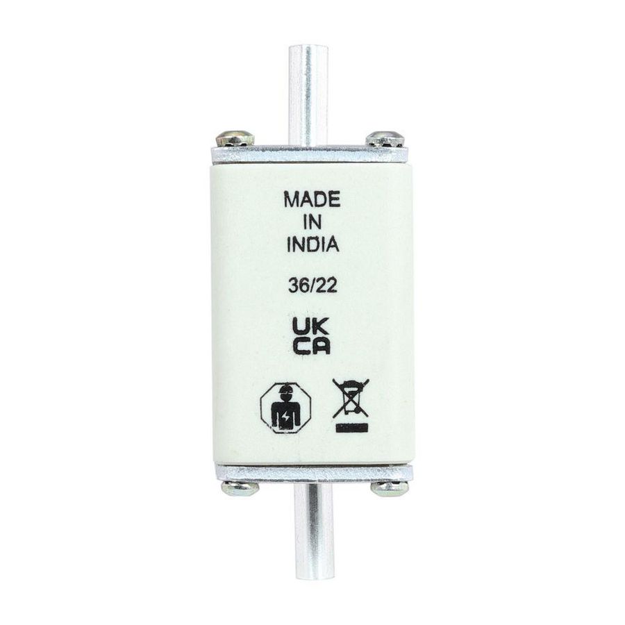 Zekering laagsp. 100A AC 690V NH00 gL/gG dubbele mel VVE=3