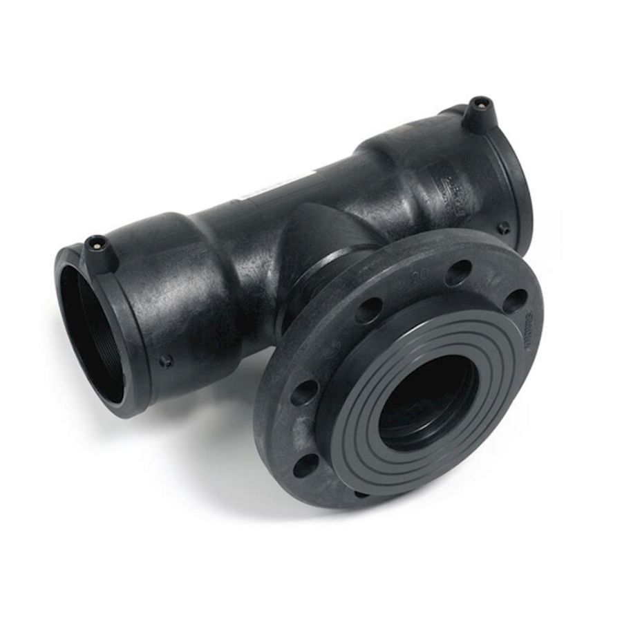 T-koppeling verlopend ESM SMARTFUSE PE100 elektrolas 110xflens DN100x110mm