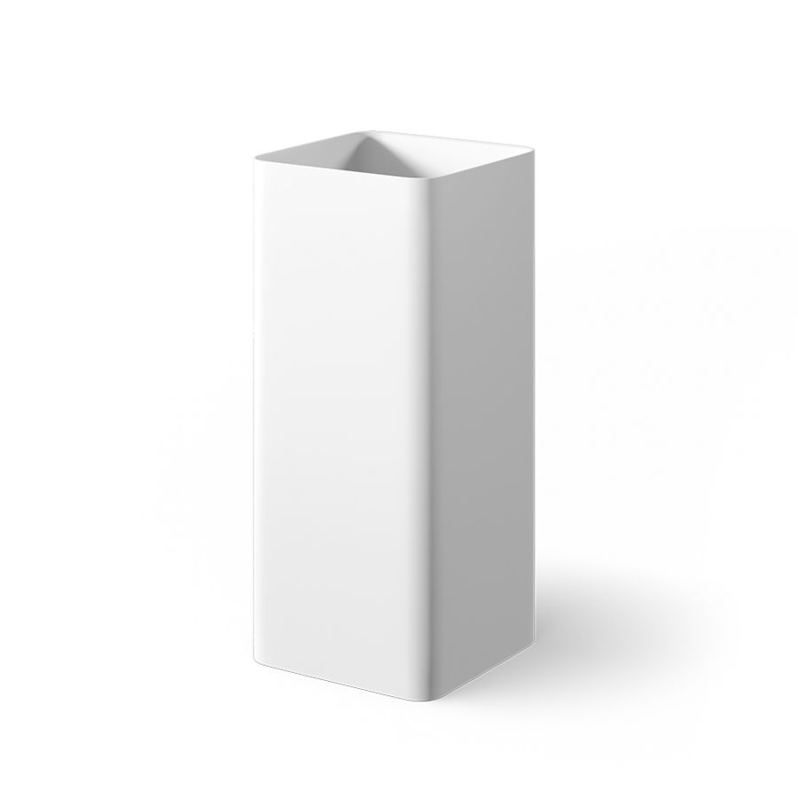 Mineral Pillar Square hoogte 90cm gelcoat toplaag Matt White