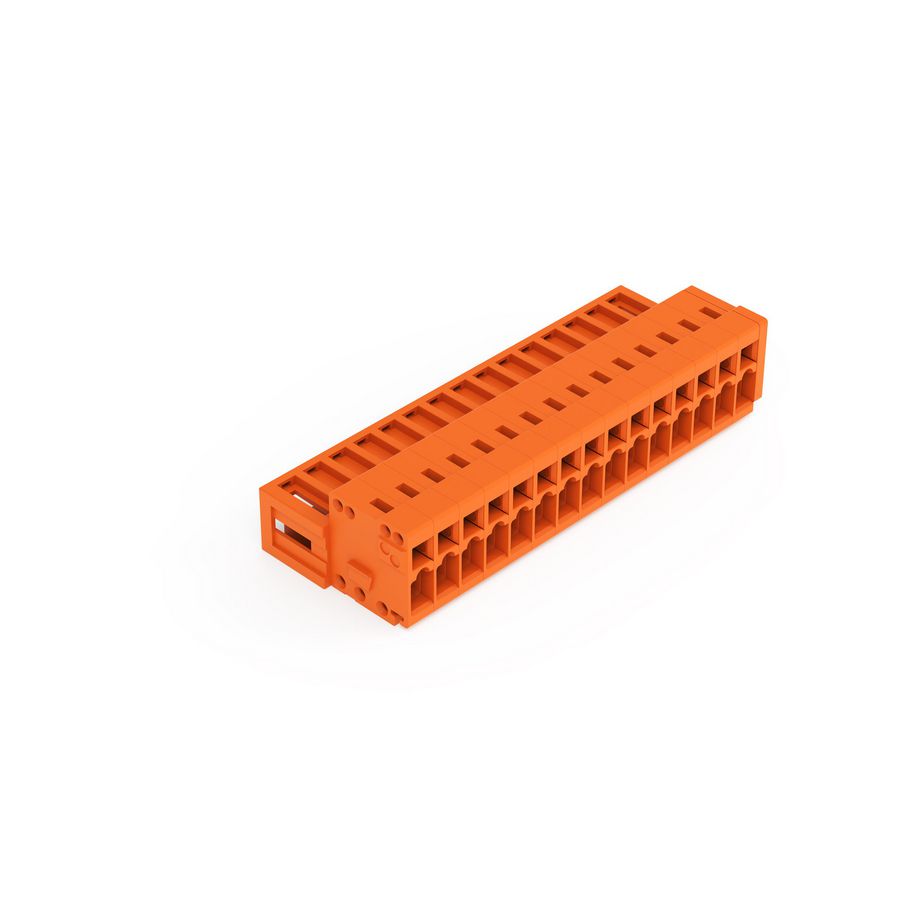 1-draads male steker 1,5mm² oranje 734-345 VVE=25