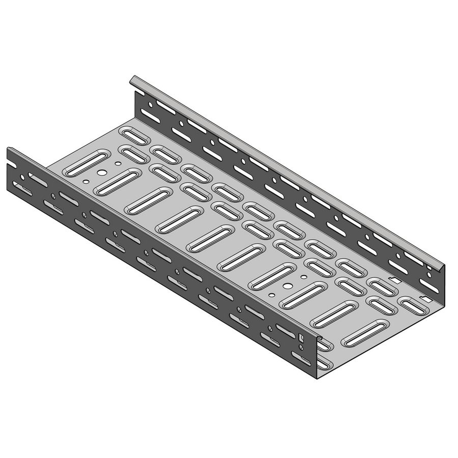 Lengte a 3m. Kabelgoot geprof. 200x60mm 0.8mm galvanisch