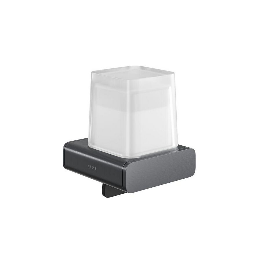 Zeepdispenser 200ml. gesatineerd glas 919916-09