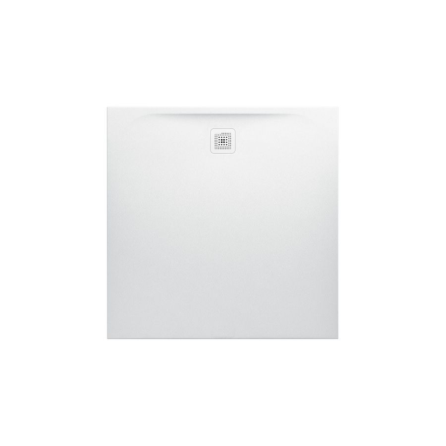 Douchevloer 1200x1200mm vierkant wit Marbond composiet afvoer aan zijde