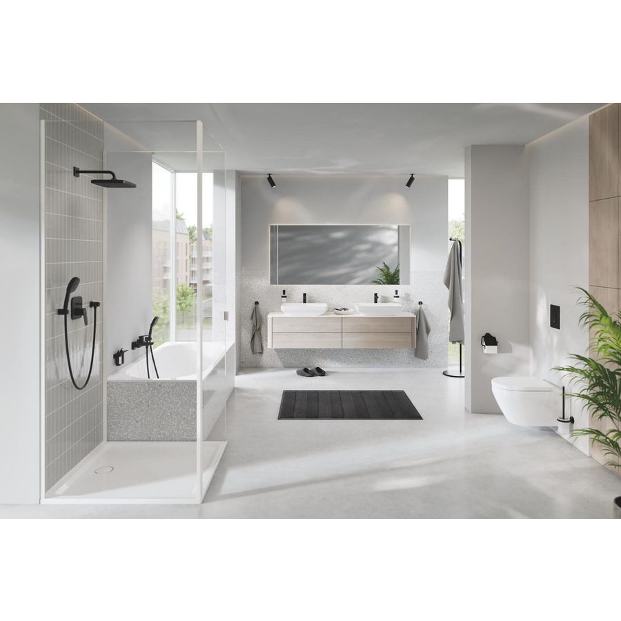 Wastafelmengkraan Smooth Body, Matte Black Cubeo (Prof)