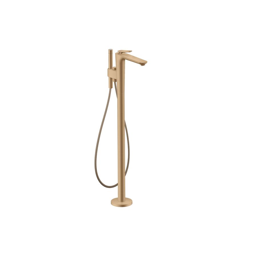 Afbouwdeel 1-hendel badmengkraan vrijstaand Cubic Cut greep brushed bronze Citterio-C