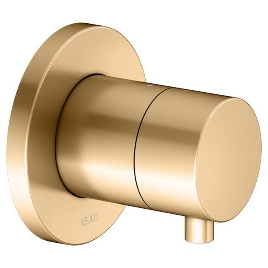 Stopkraan DN15 IXMO Comfort/rozet rond messing geborsteld