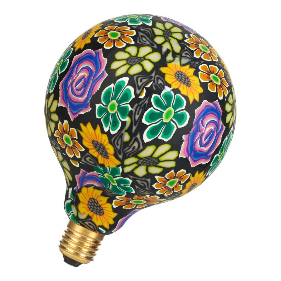 LED-lamp Paint flower G125 E27 DIM 7W 100lm 819 donker