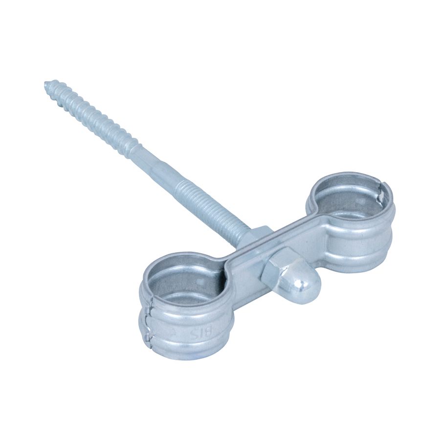Dubbele muurbeugel + pen 351.1/2"-22mm 120mm