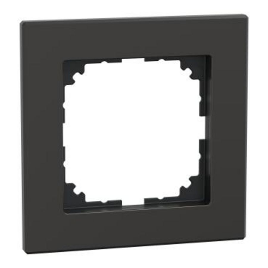Afdekraam M-Elegance 1-voudig Metaal Rhodium grijs Systeem M