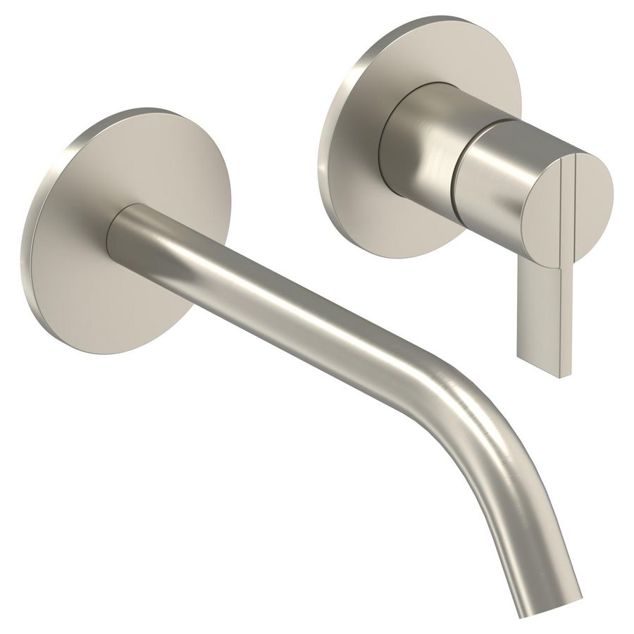 Wandmengkraan PACT afbouwdeel 2-gats geborsteld nickel