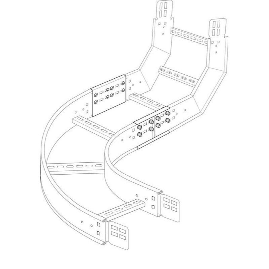 Koppelset hulpstuk RVS316 H150