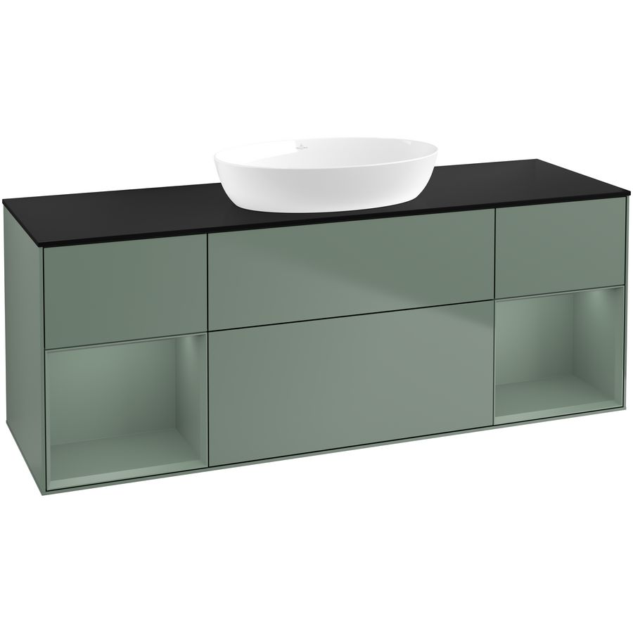 Wastafelonderkast Finion 1600x603x501mm Olive Matt Lacquer GD02GMGM