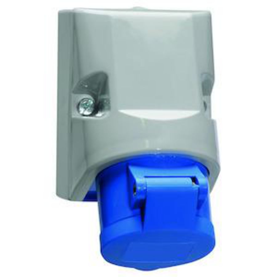 Wandcontactdoos 6h 16A 3P 230V IP44 87x64 QC