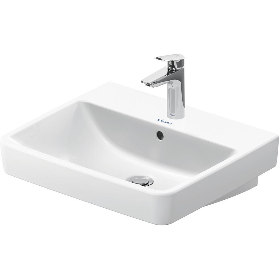 DURAVIT NO.1 #237555 wastafel 550mm wit met kraangat met overloop