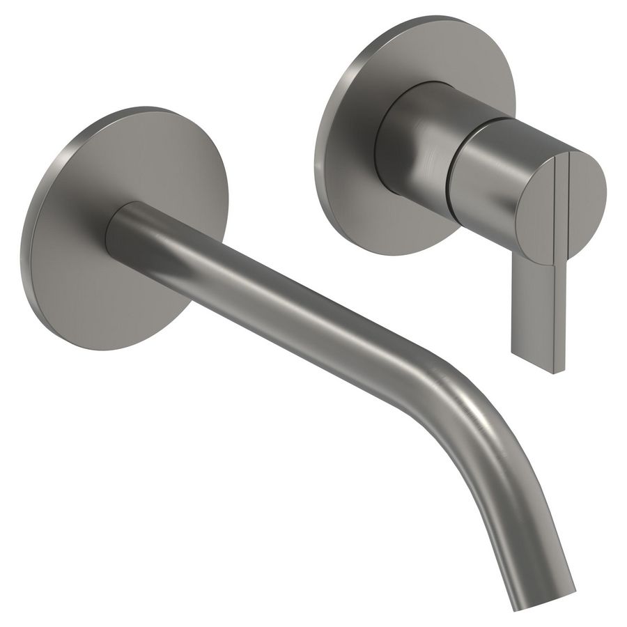 Wandmengkraan PACT afbouwdeel 2-gats geborsteld metal black PVD