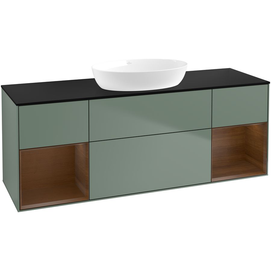 Wastafelonderkast Finion 1600x603x501mm Olive Matt Lacquer GD02GNGM