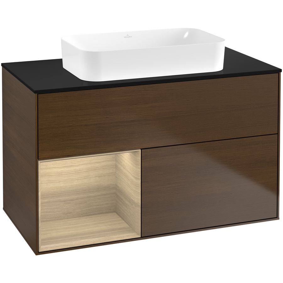 Wastafelonderkast Finion 1000x603x501mm W.Veneer F652PCGN