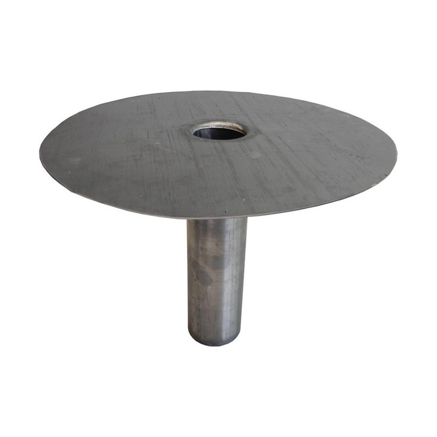 Loden gelaste afvoer middenuitloop code 25 80mm l=250mm