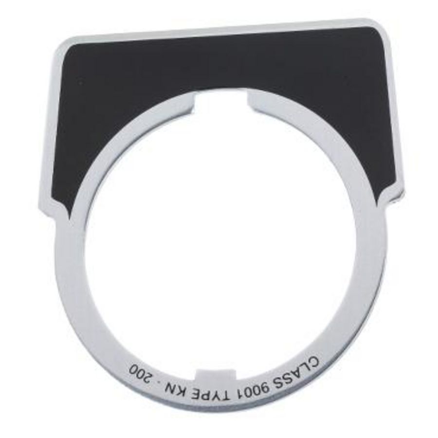 Tekstschild Ø30mm Aluminium Zwart Harmony 9001K