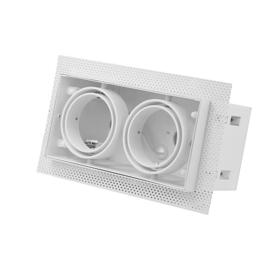 Inbouw/trimless armatuur 2x AR70 verstelbaar wit