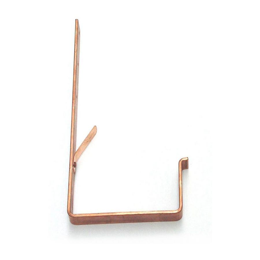 Bakgootbeugel B400 koper J-model/rechte staart metlip 30x5mm