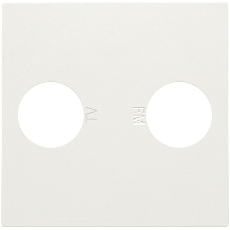 Afwerkingsset 2 enkelvoudige coax antenaansluiting wit