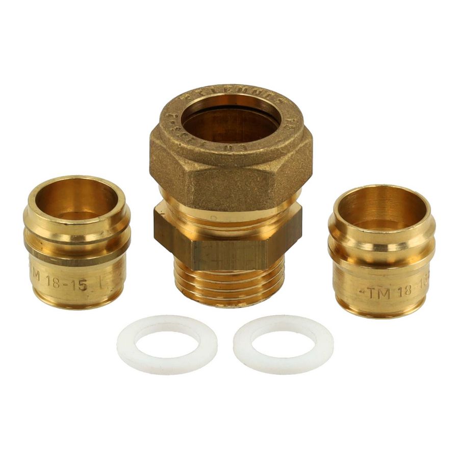 Koppelingenset 1/2" x 18/16/15mm 7503401