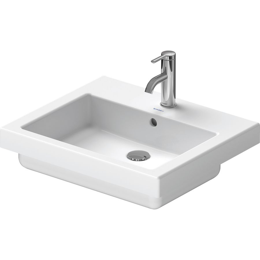 VERO #031555 inbouwwastafel 550mm wit met kraangat met overloop