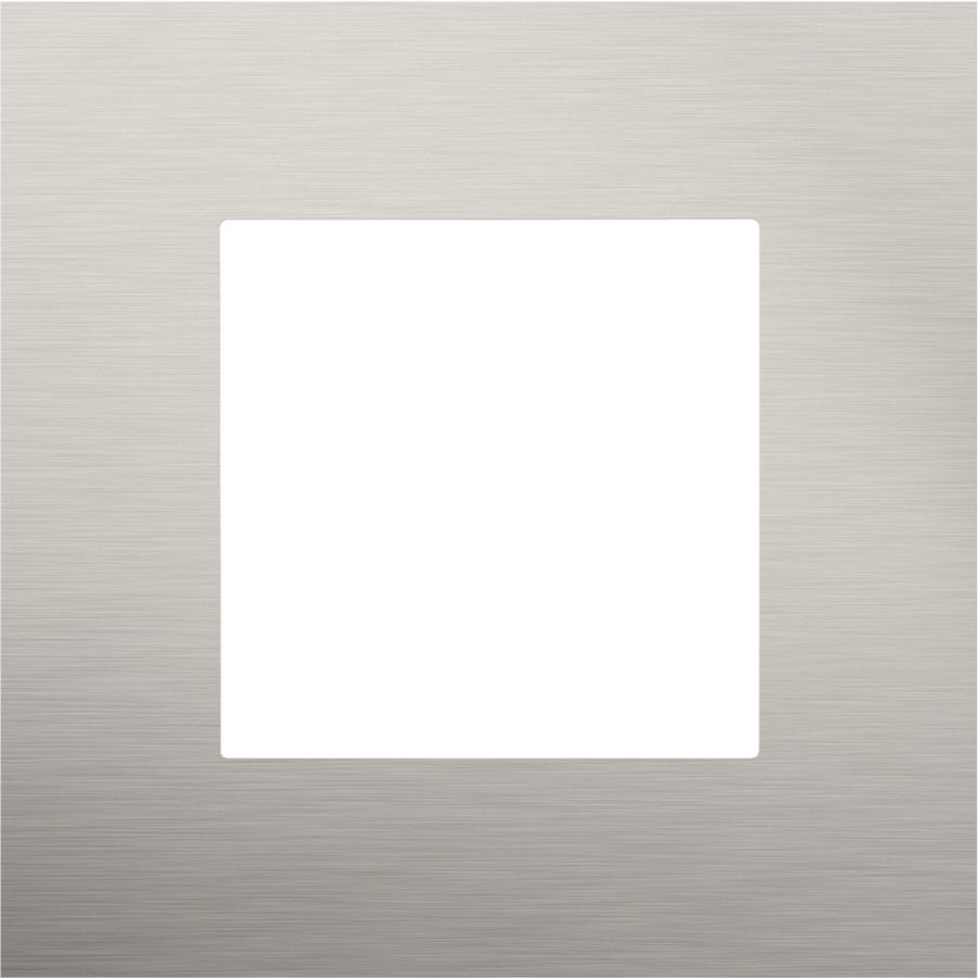 Enkelvoudige afdekplaat Pure stainless steel on anthrac