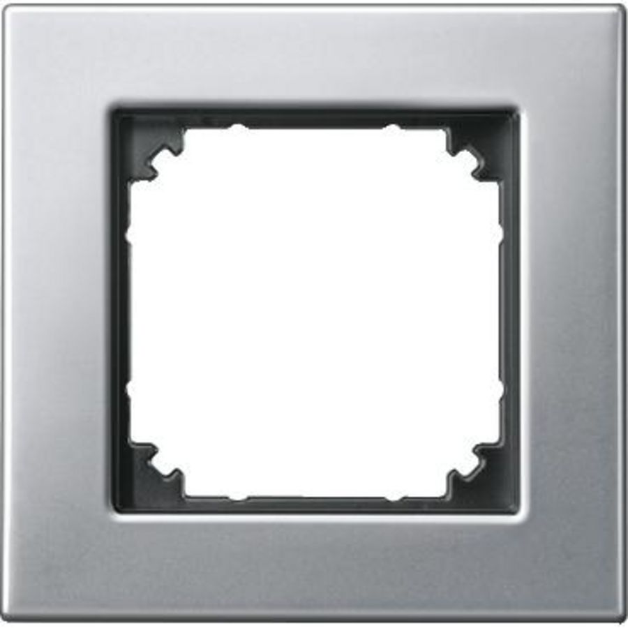 Afdekraam M-Elegance 1-voudig Metaal Platinum zilv Systeem M