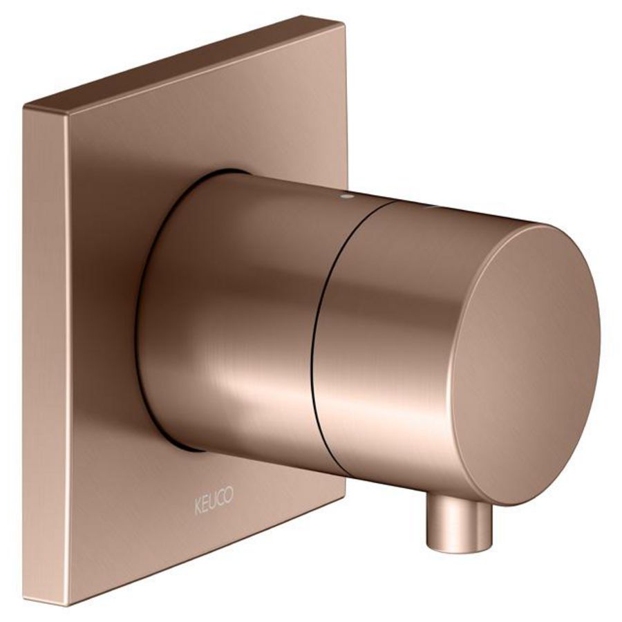 Stopkraan DN15 IXMO Comfort/rozet vierkant rood goud geborst