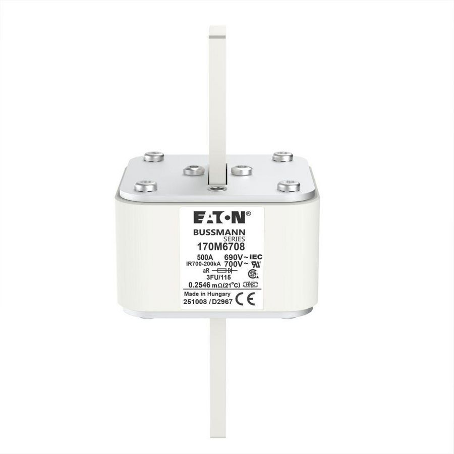 Zekering hoge snelheid 500A AC 690V 200kA size 3 67x92x15