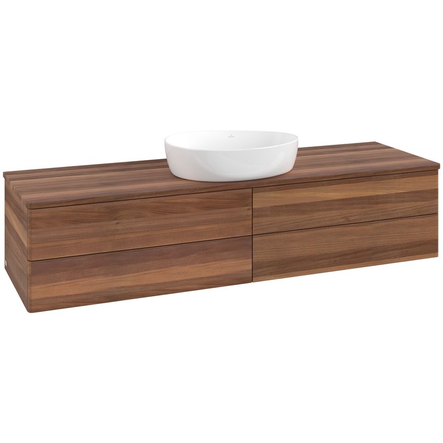Wastafelonderkast Antao 1600x360x500mm Warm Walnut K25012HM
